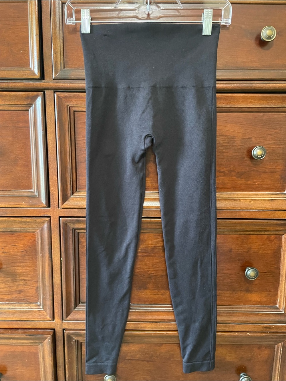 SPANX BLACK Look At Me Now Seamless Leggings, SIZE SMALL